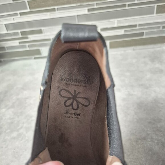 41 Wonders Fly Hija V10 Black Leather Studded Chelsea Boots Size 41 - Picture 9 of 10